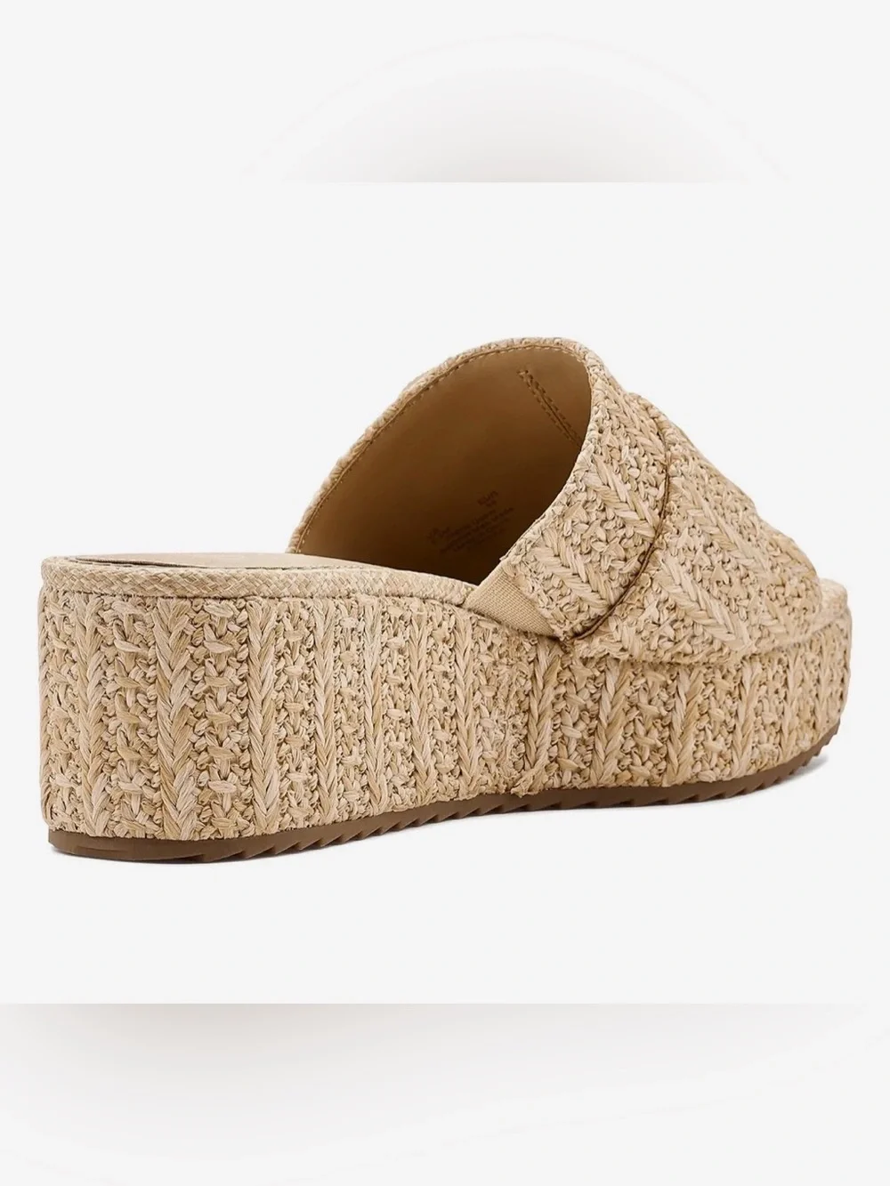 Sam & Libby Crysta Raffia Platform Sandals Cyprus Size 8